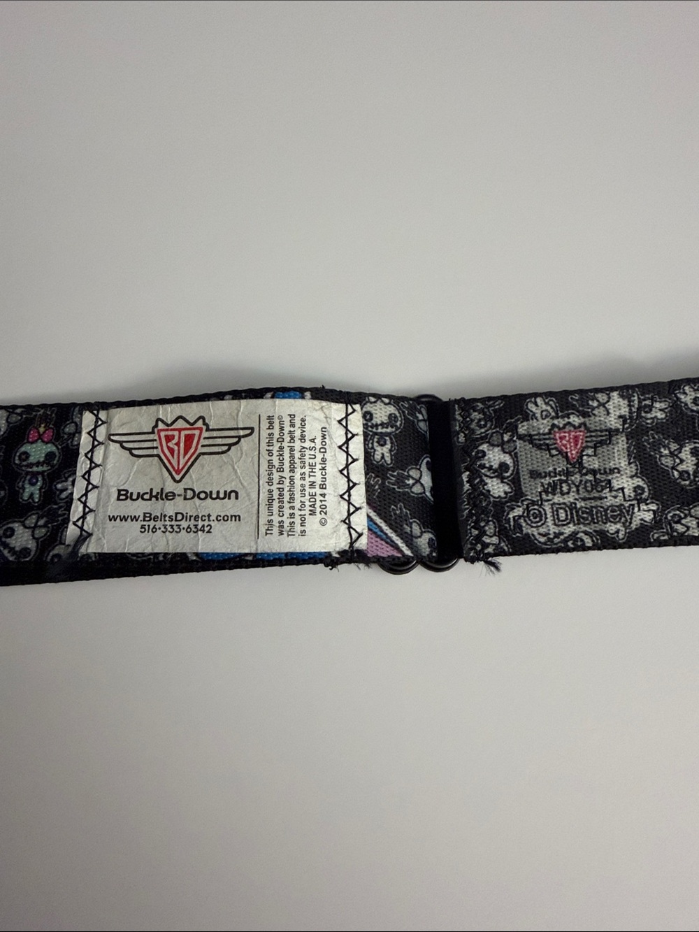 Buckle-Down Black & Blue Stitch Character Belt - Picture 2 of 4